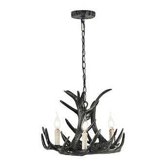 Eldora Adjustable Resin Antler Led Chandelier