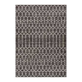 Ourika Moroccan Geometric Textured Weave Light Indoor/Outdoor Area Rug