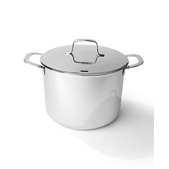 Alva Maestro Stainless Steel 8-qt Stock Pot & Lid, Compatible w/ All Stove Top & Induction Ready