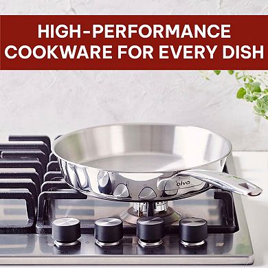 Alva Maestro 9.5" Non-Toxic Stainless Steel Frying Pan, Compatible w/ all Stovetops & Induction Safe