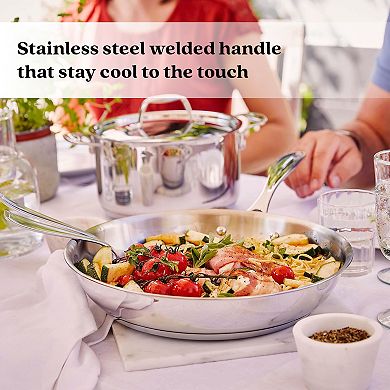 Alva Chef Stainless Steel Frying Pan Skillet Non-Toxic Cookware Stainless Steel Skillet 9.5"