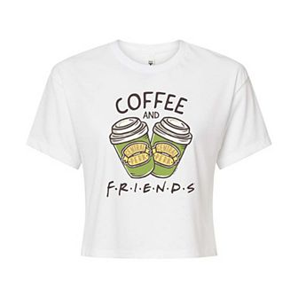 Juniors' Friends Coffee and Friends Cropped Tee