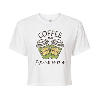 Juniors' Friends Coffee and Friends Cropped Tee