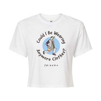 Juniors' Friends Wearing Anymore Clothes Cropped Tee