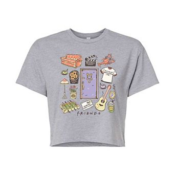 Juniors' Friends Icons Cropped Tee