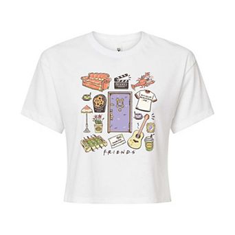 Juniors' Friends Icons Cropped Tee