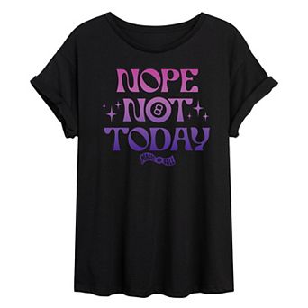 Juniors' Magic 8 Ball Nope Not Today Oversized Tee