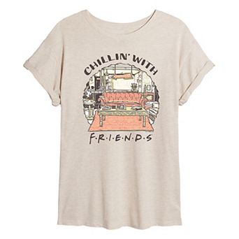 Juniors' Friends Chillin' With Friends Oversized Tee