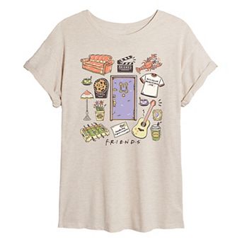 Juniors' Friends Icons Oversized Tee