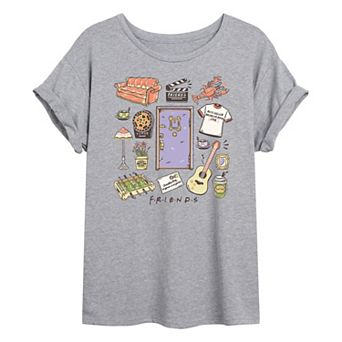 Juniors' Friends Icons Oversized Tee