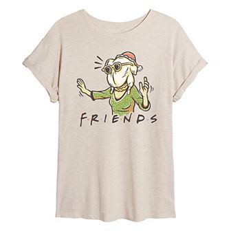 Juniors' Friends Turkey Head Oversized Tee