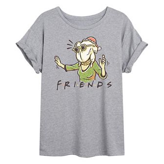 Juniors' Friends Turkey Head Oversized Tee