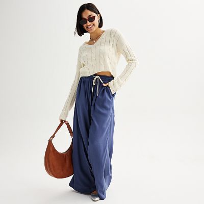 high waist dress pants for juniors Sleeveless Linen Dress ACADIA in Deep Navy Blue