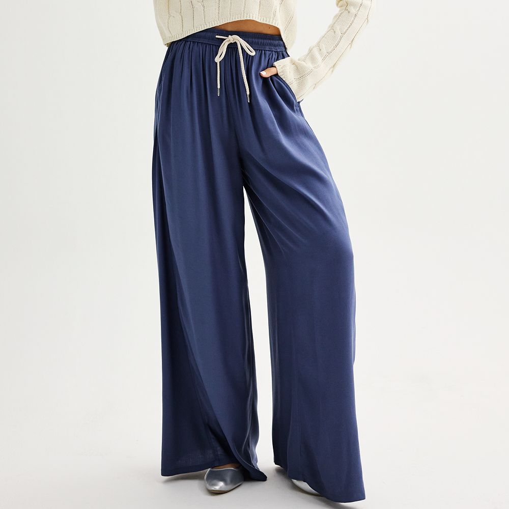 【WONDER WONDER】Hibun Wide Long Cotton Pants Summer Essentials Womens Casual Wide Leg Pants High Waisted