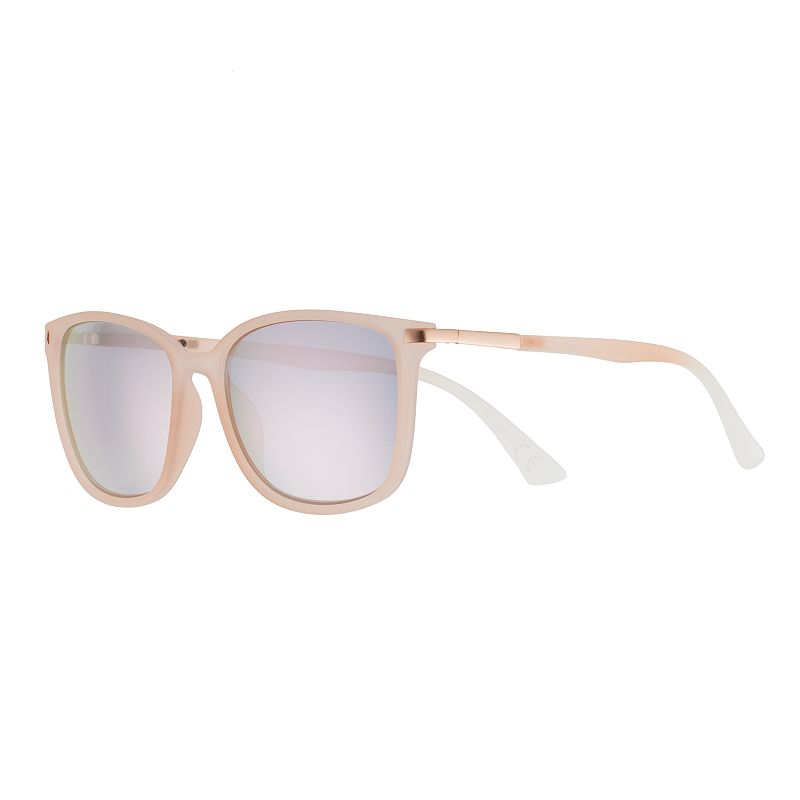Women's Tek Gear® 57mm Thin Combo Modern Square Polarized Sunglasses, Pink
