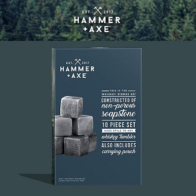 Hammer + Axe™ Whiskey Stone Cubes 10-Piece Gift Set