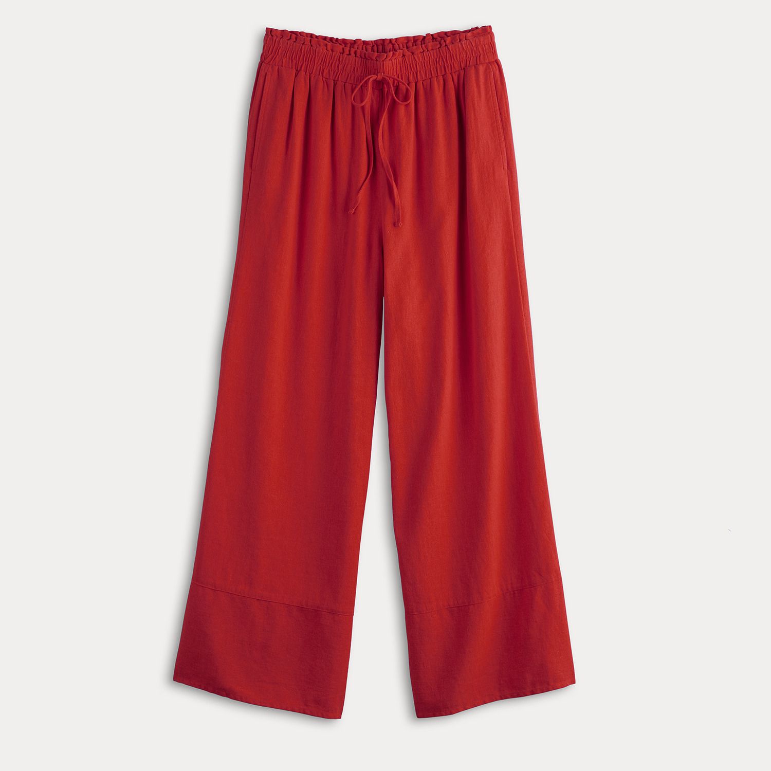 Versatile Women's Pants Cotton Linen Pants Women High Waisted Flowy Wide  Leg Palazzo Pants - Trendy Tie Knot Casual Dress Pants