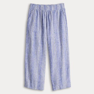 Women's Sonoma Goods For Life Flowy Cropped Linen Blend Pants