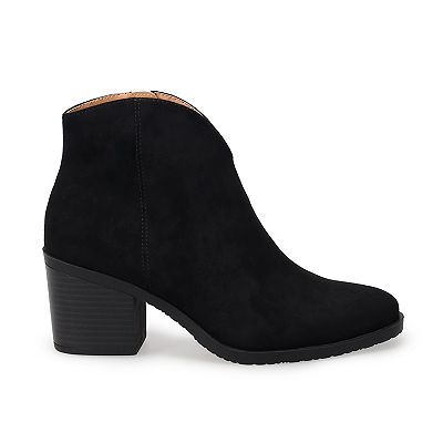 Sonoma cheapest Goods For Life Black Sherpa Lined Ankle Block Heel Booties Size 8.5 Wide