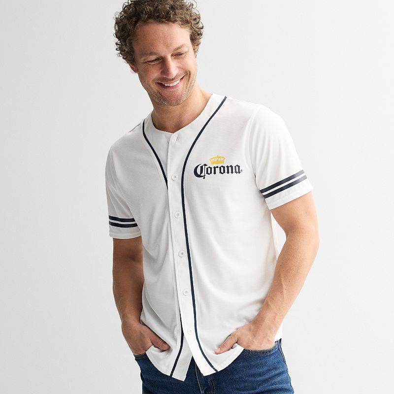 Men's Corona La Cerveza Mas Fina 25 Graphic Baseball Jersey