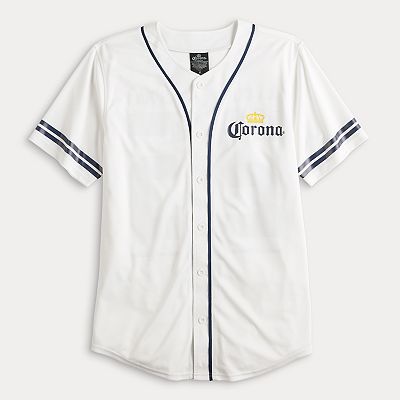 Corona コロナ野球ユニフォーム シャツ Mサイズ　ジャージ　厚手 Men's Corona La Cerveza Mas Fina 25 Graphic Baseball Jersey