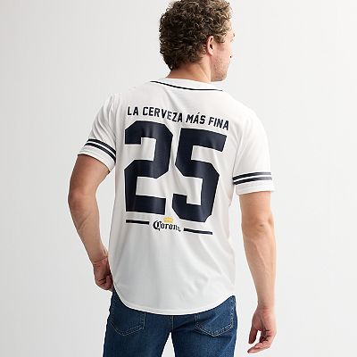 Men's Corona La Cerveza Mas Fina 25 Graphic Baseball Jersey