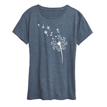 Women's Pawprint Dandelion Graphic Tee