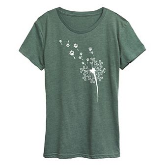 Women's Pawprint Dandelion Graphic Tee