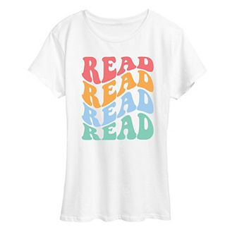Women's Read Retro Stacked Graphic Tee