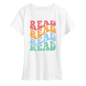 Women's Read Retro Stacked Graphic Tee