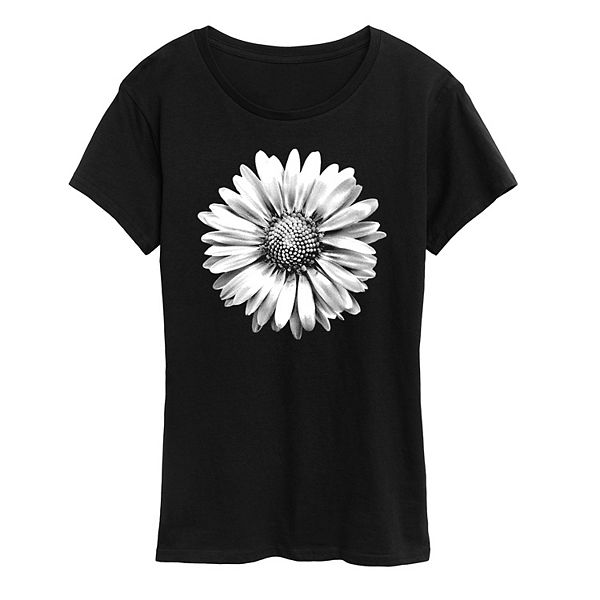 Women's White Daisy Graphic Tee