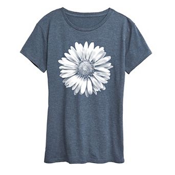 Women's White Daisy Graphic Tee