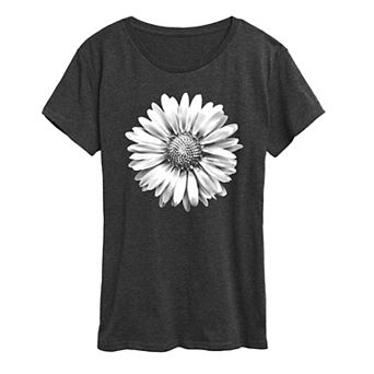 Women's White Daisy Graphic Tee