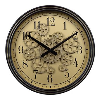 La Crosse Technology 15 in Quartz Analog Wall Clock with Moving Gears