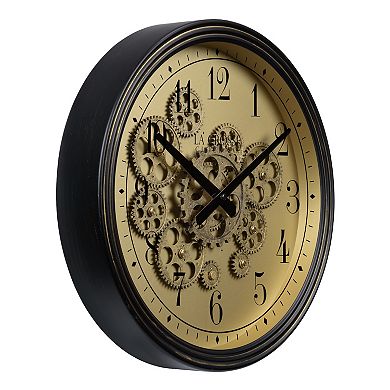 La Crosse Technology 15-in. Quartz Analog Wall Clock with Moving Gears