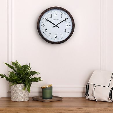 La Crosse Technology Oil-Rubbed Bronze Quartz Analog Hidden Shelf Wall Clock