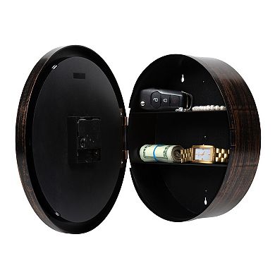 La Crosse Technology Oil-Rubbed Bronze Quartz Analog Hidden Shelf Wall Clock