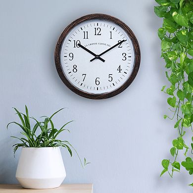 La Crosse Technology Oil-Rubbed Bronze Quartz Analog Hidden Shelf Wall Clock