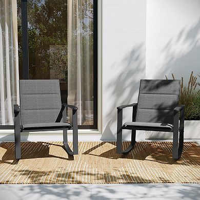 Flash Furniture Brazos Indoor/Outdoor Rocking Chair 2-piece Set