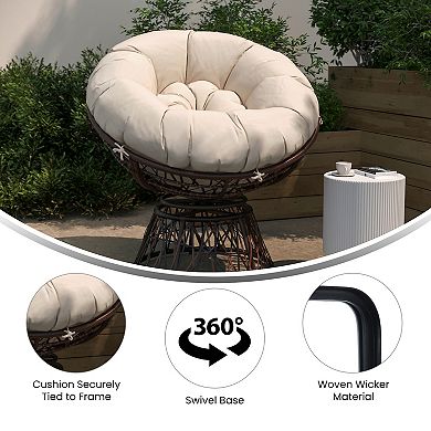 Flash Furniture Bowie Comfort Series Swivel Patio Chair