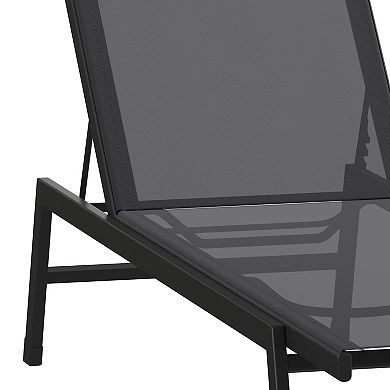 Flash Furniture Brazos Outdoor Adjustable Chaise Lounge Chair