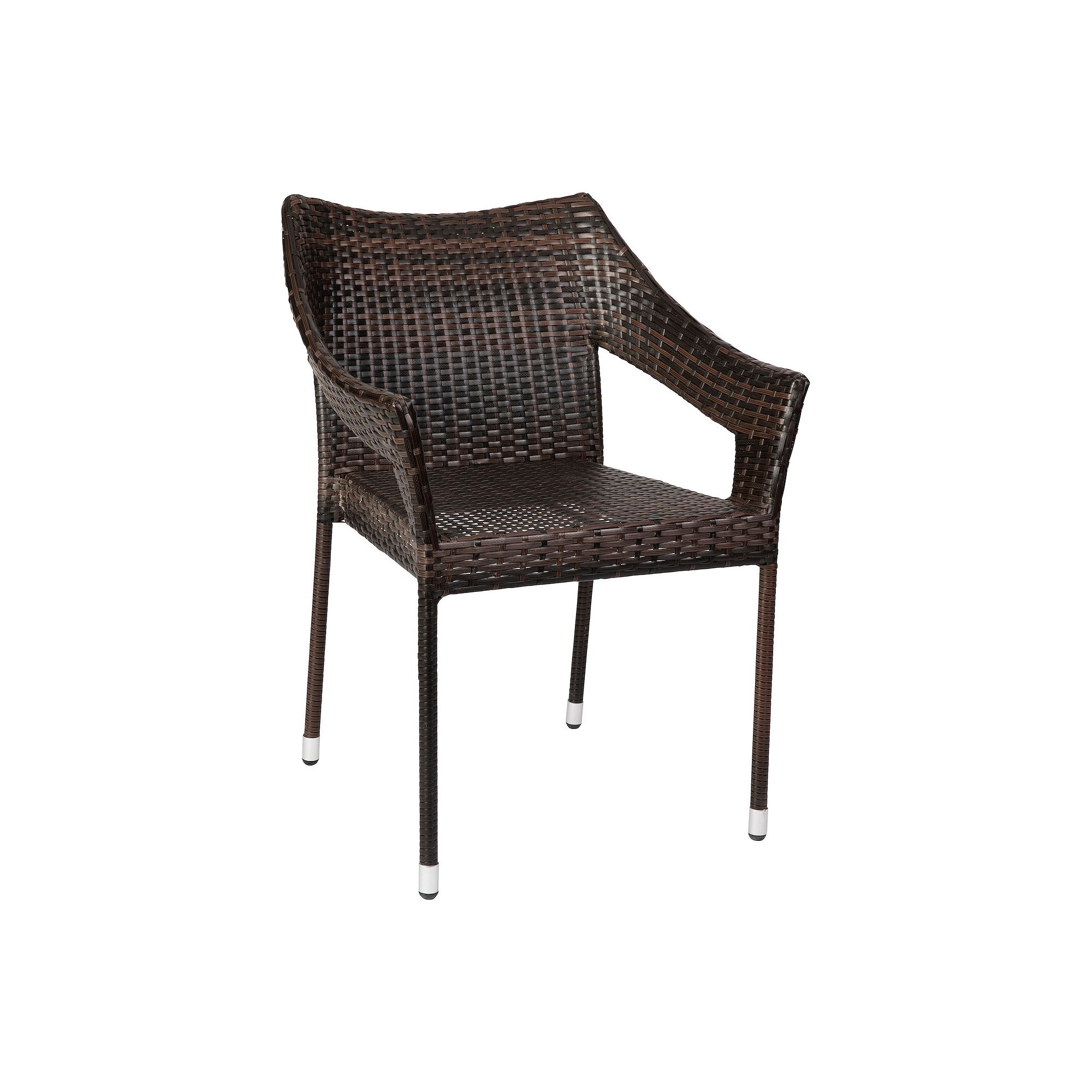 Flash Furniture Ethan Commercial Grade Stacking Patio Chair, Brown