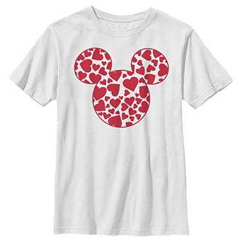 Boys Mickey Mouse Hearts Filled Graphic Tee