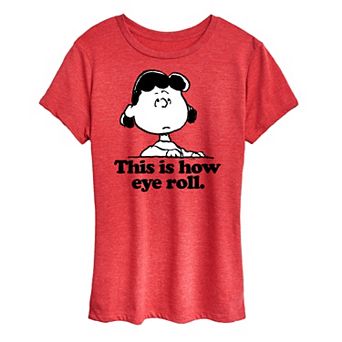 Women's Peanuts Lucy This Is How Eye Roll Graphic Tee