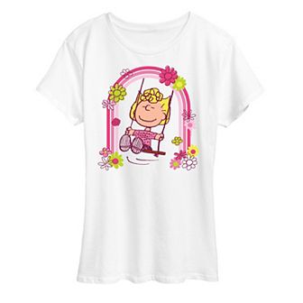 Women's Peanuts Sally Rainbow Swing Graphic Tee