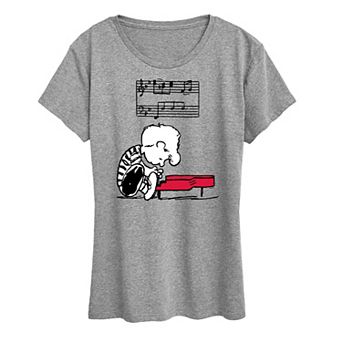 Women's Peanuts Schroeder Piano Graphic Tee