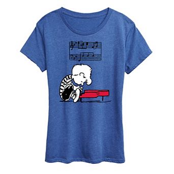 Women's Peanuts Schroeder Piano Graphic Tee