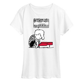 Women's Peanuts Schroeder Piano Graphic Tee