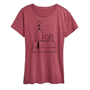 Women's Peanuts Snoopy & Woodstock Doghouse Graphic Tee