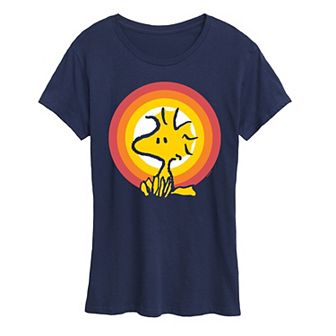 Women's Peanuts Woodstock Sunset Graphic Tee